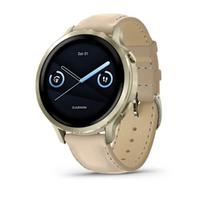 Garmin Venu 4 - 41 mm Lunar Gold Deri Kayışlı 010-03013-03