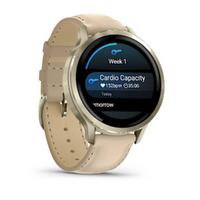 Garmin Venu 4 - 41 mm Lunar Gold Deri Kayışlı 010-03013-03