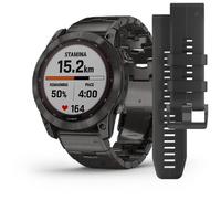 Garmin fenix 7X Sapphire Solar Karbon Gri DLC Titanyum - Titanyum Kayış 010-02541-27