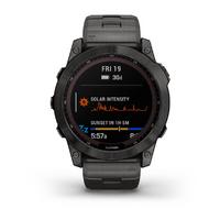 Garmin fenix 7X Sapphire Solar Karbon Gri DLC Titanyum - Titanyum Kayış 010-02541-27
