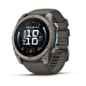 Garmin fenix 9 ? 51 mm Titanyum, Çakıl Grisi Silikon Kayışlı 010-04763-01